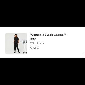 FIGS Scrubs Black Casma top